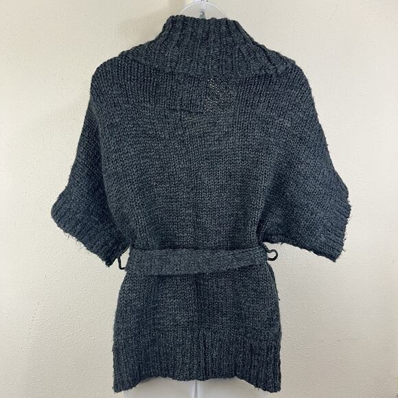 Y2K Abercrombie & Fitch Short Sleeve Wrap Sweater Womens S Small Wool Blend VTG - Picture 3 of 5